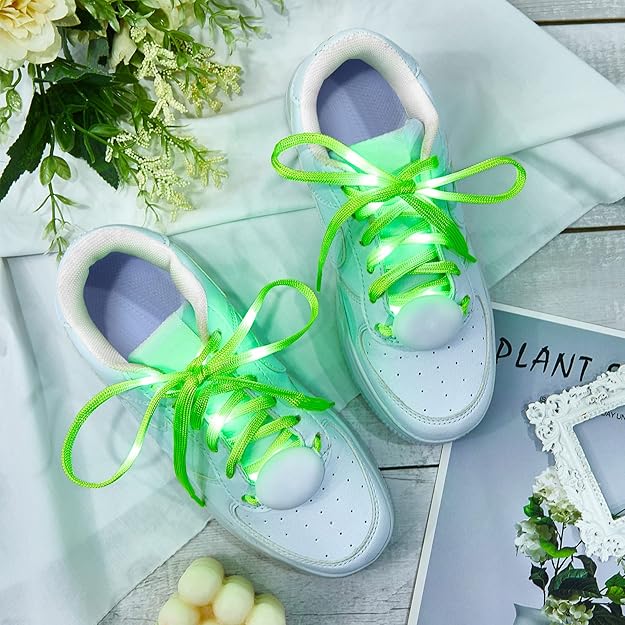 Green LED Light Up Shoe Laces - ACES WILDER