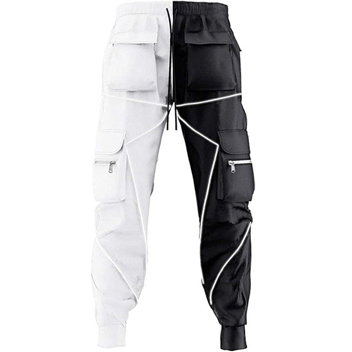 Duality Black & White Tactical Cargo Joggers - Aces Wilder