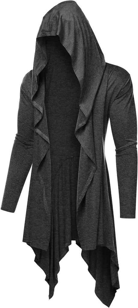 Emer Gray Hooded Cardigan Cloak - ACES WILDER