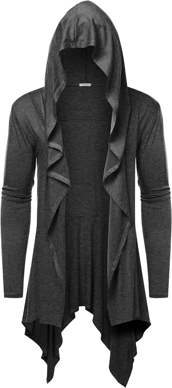 Emer Gray Hooded Cardigan Cloak - ACES WILDER