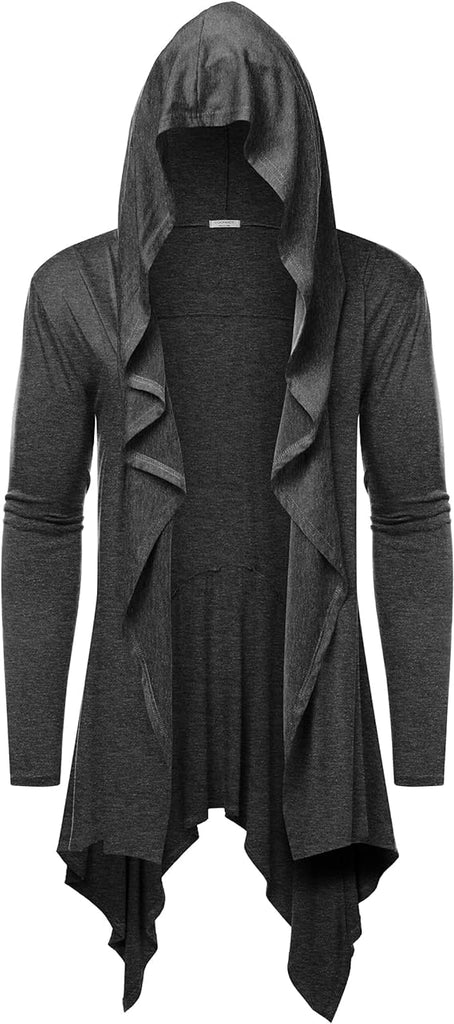 Emer Gray Hooded Cardigan Cloak - ACES WILDER