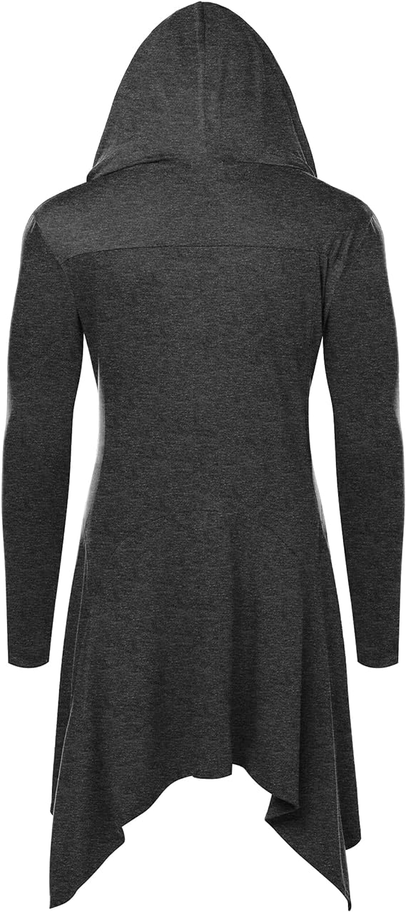 Emer Gray Hooded Cardigan Cloak