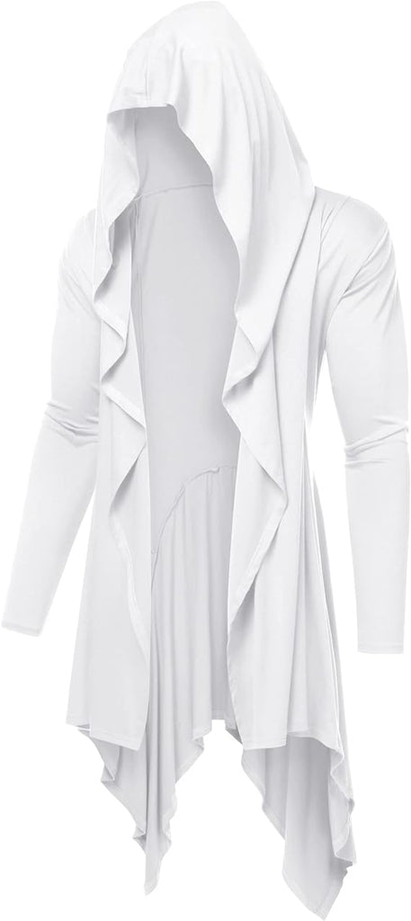 Emer White Hooded Cardigan Cloak - ACES WILDER