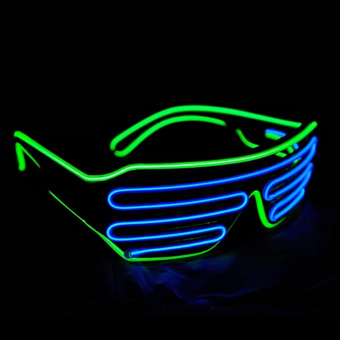 Green & Blue LED Light Up Aviators - ACES WILDER