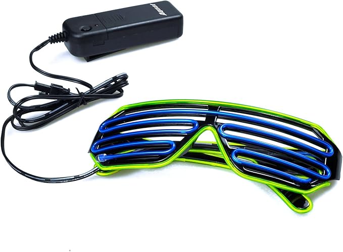 Green & Blue LED Light Up Aviators - ACES WILDER