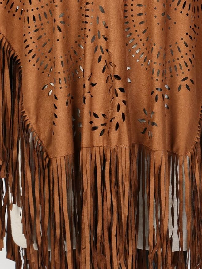 Halcón Tan Fringe Cape - ACES WILDER