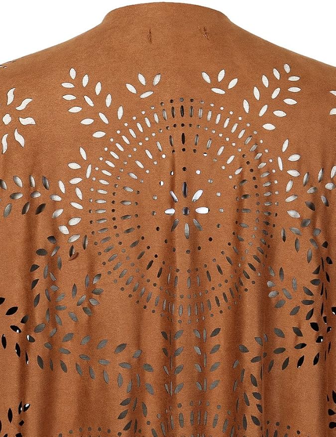 Halcón Tan Fringe Cape - ACES WILDER