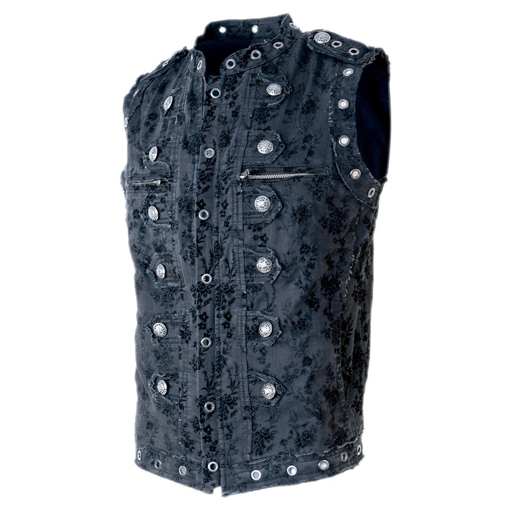 Magai Black Double Sided Denim Vest - ACES WILDER