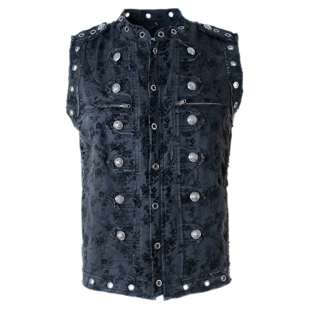 Magai Black Double Sided Denim Vest - ACES WILDER