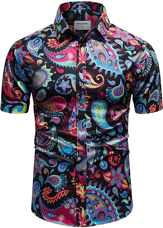 Aciano Short Sleeve Patterned Button Up - Aces Wilder