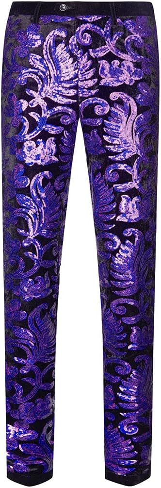 Asiago Jacquard Sequin Velvet Wide Legged Pants - Aces Wilder