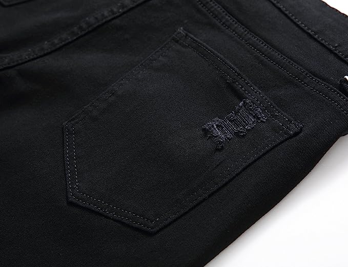 Black Distressed Denim Shorts - Aces Wilder