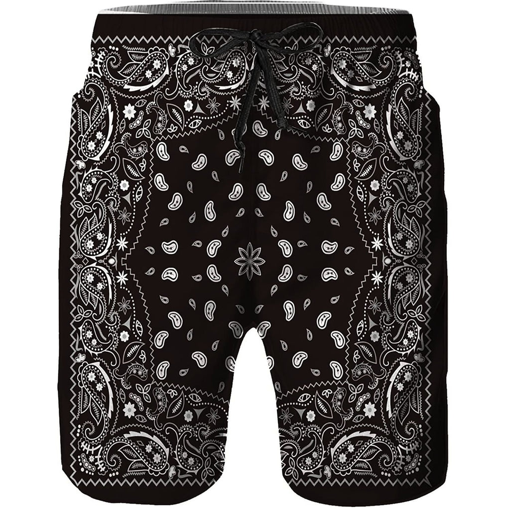 Black Paisley Shorts - Aces Wilder