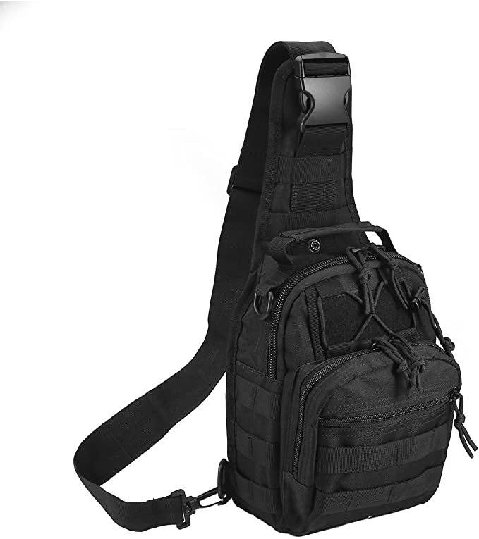 Men's Black Tactical Cross Body Sling Bag | Aces Wilder – ACES WILDER