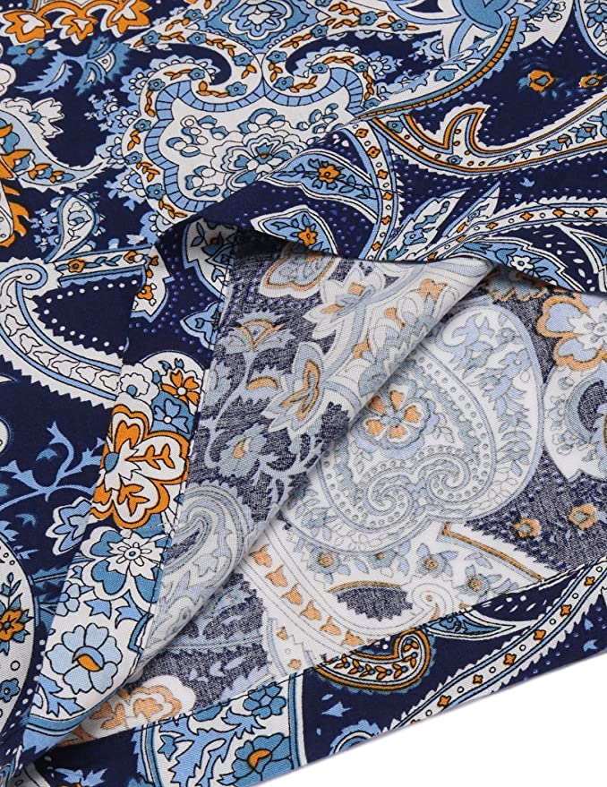 Blue Paisley Patterned Kimono - Aces Wilder