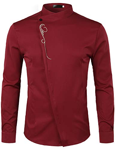 Bolin Long Sleeve Mandarin Collar Shirt - ACES WILDER