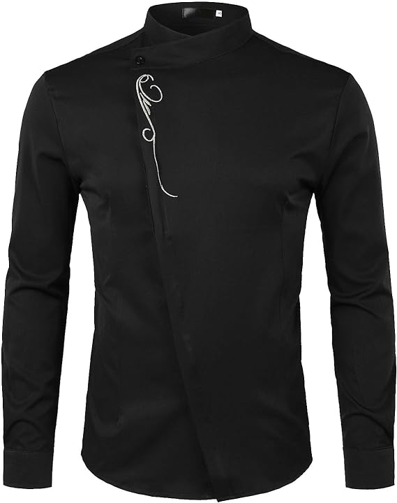 Bolin Long Sleeve Mandarin Collar Shirt - ACES WILDER