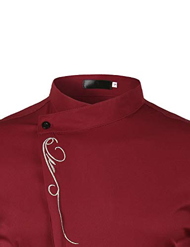 Bolin Long Sleeve Mandarin Collar Shirt - ACES WILDER