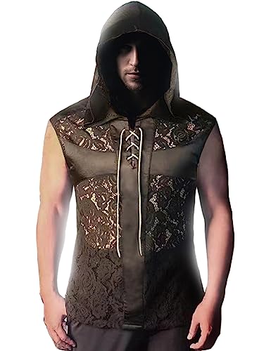 Bryce Hooded Lace Up Vest - ACES WILDER