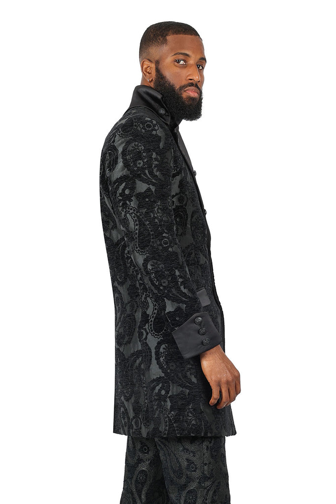 Charles Paisley Fitted Overcoat - ACES WILDER