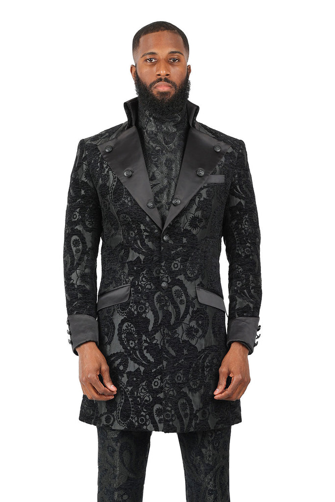 Charles Paisley Fitted Overcoat - ACES WILDER