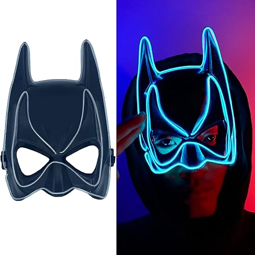 Darker Night Blue LED Bat Mask - ACES WILDER