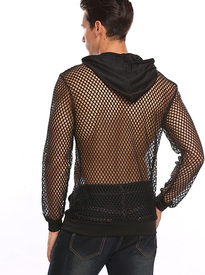 Draven Black Mesh Hoodie - Aces Wilder