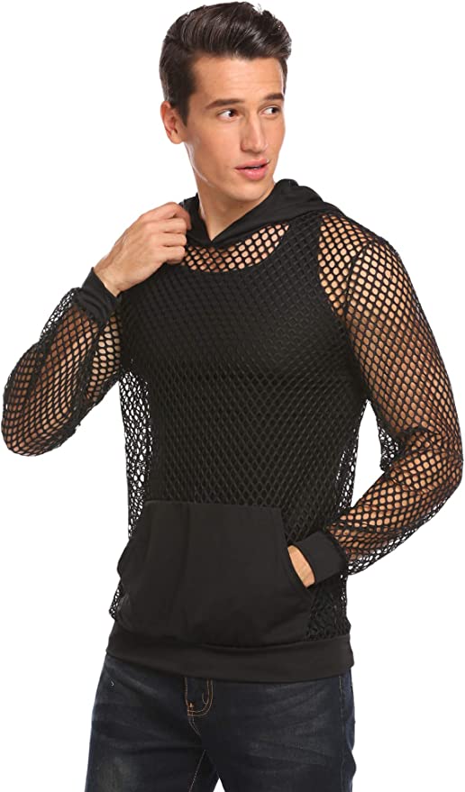 Draven Black Mesh Hoodie - Aces Wilder