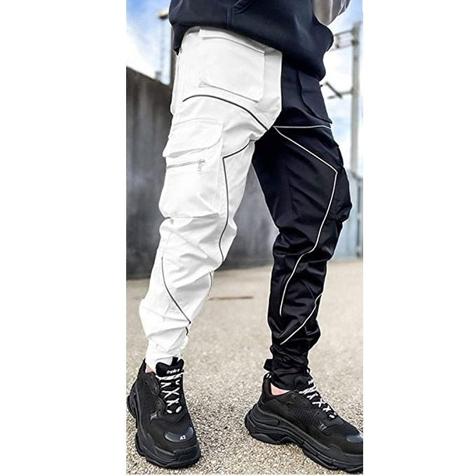 Duality Black & White Tactical Cargo Joggers - Aces Wilder