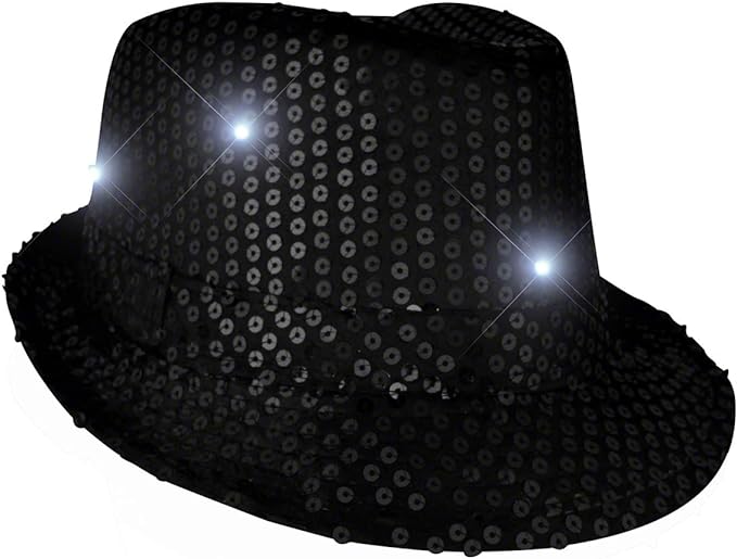 Frankie Light Up Sequin Fedora Hat - ACES WILDER