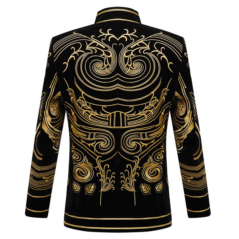 Glyph Gold Patterned Blazer - Aces Wilder