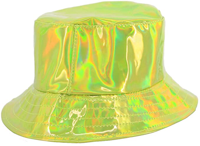 Green Holographic Bucket Hat - Aces Wilder