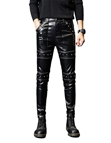 Jagger Studded Faux Leather Pants - Aces Wilder