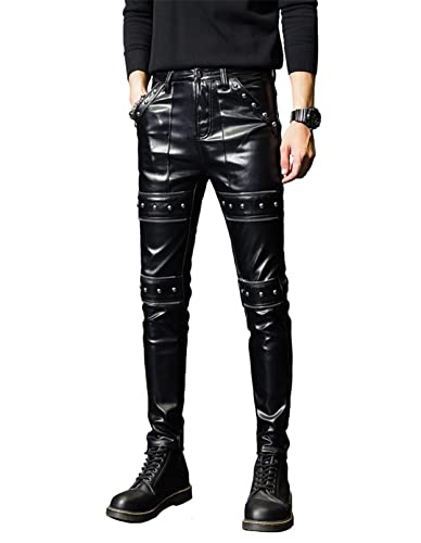 Jagger Studded Faux Leather Pants - Aces Wilder