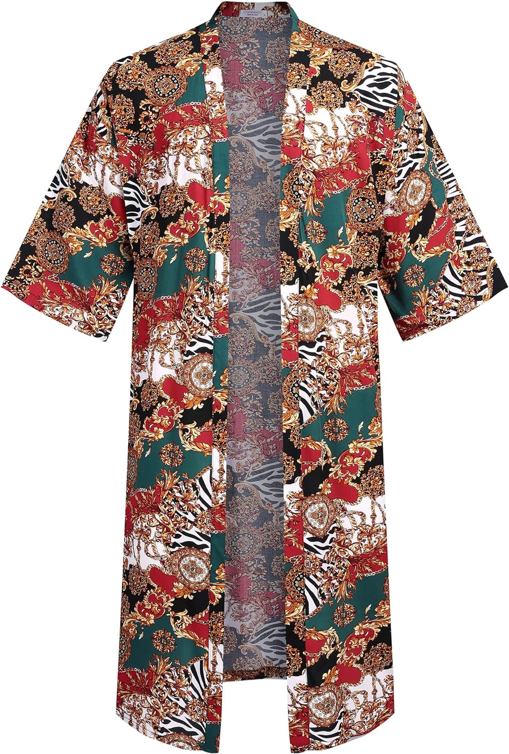 Kado Red Patterned Kimono