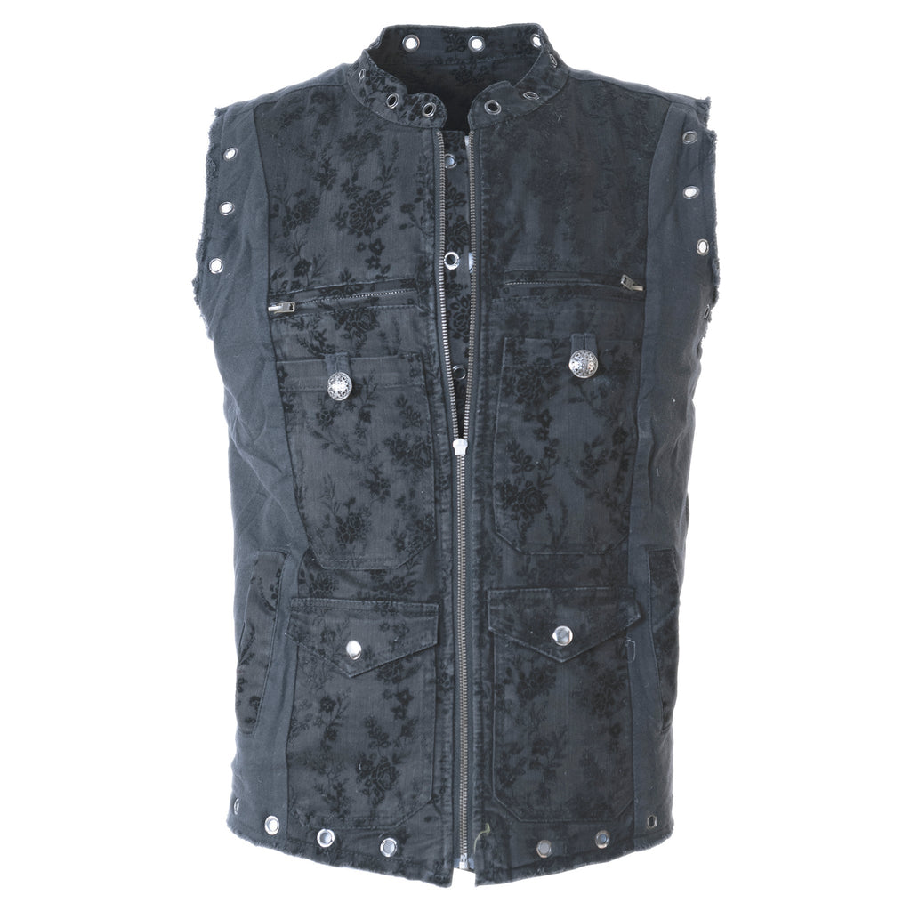 Magai Black Double Sided Denim Vest - ACES WILDER