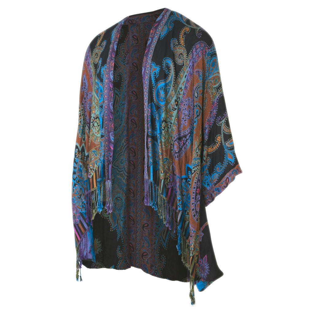 Nepal Multi-color Paisley Kimono - ACES WILDER