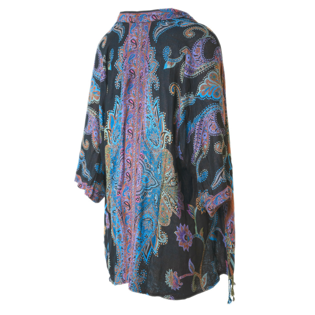 Nepal Multi-color Paisley Kimono - ACES WILDER