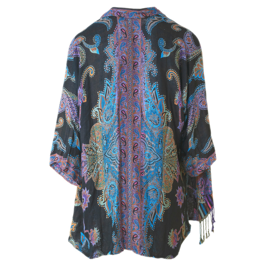 Nepal Multi-color Paisley Kimono - ACES WILDER