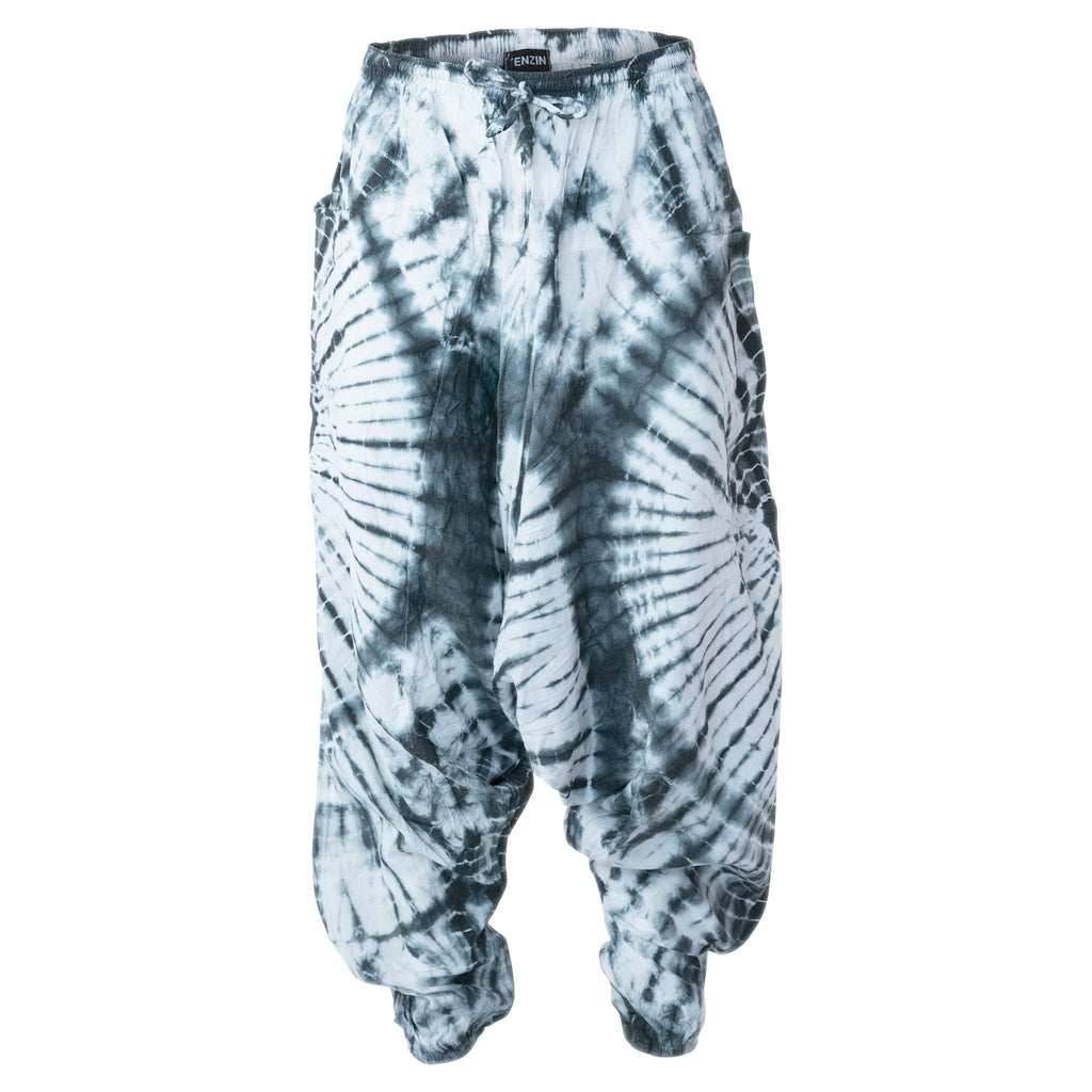 Qi Turquoise Tie Dye Harem Pants - ACES WILDER