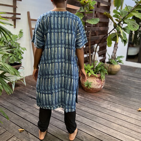 Saffri Blue Patterned Kimono - ACES WILDER