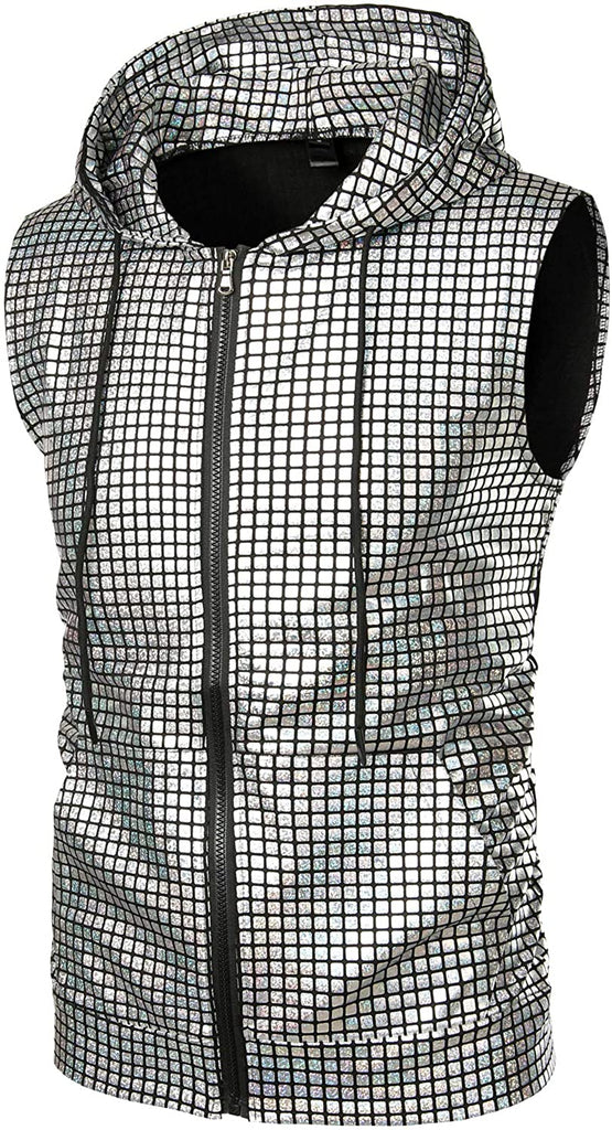 Silver Disco Vest - Aces Wilder