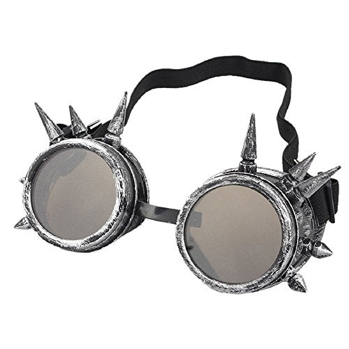 Silver Spiked Goggles - Aces Wilder