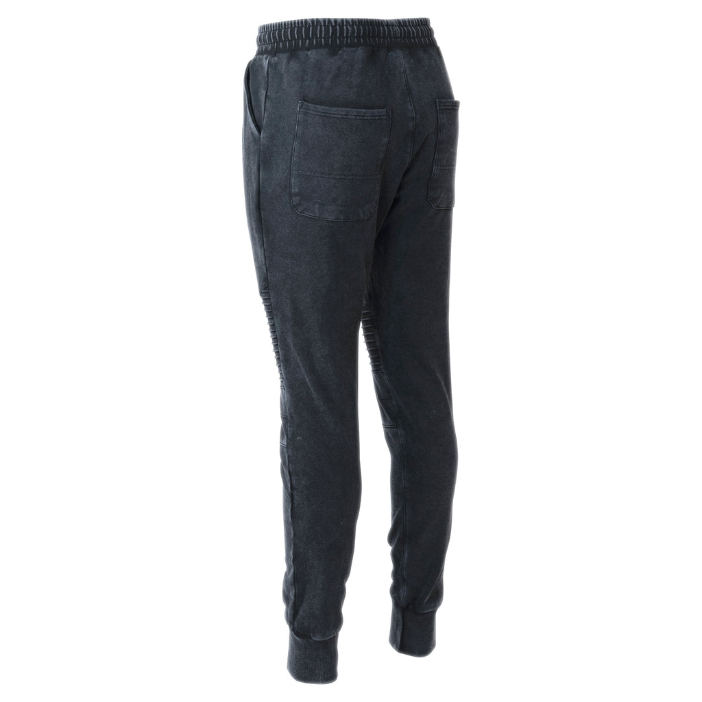 Stone Black Ribbed Joggers - ACES WILDER