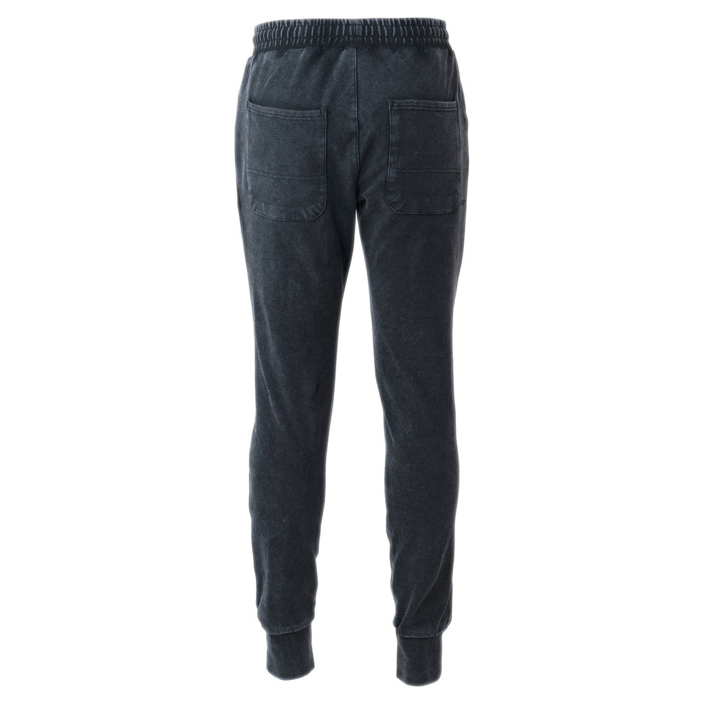 Stone Black Ribbed Joggers - ACES WILDER