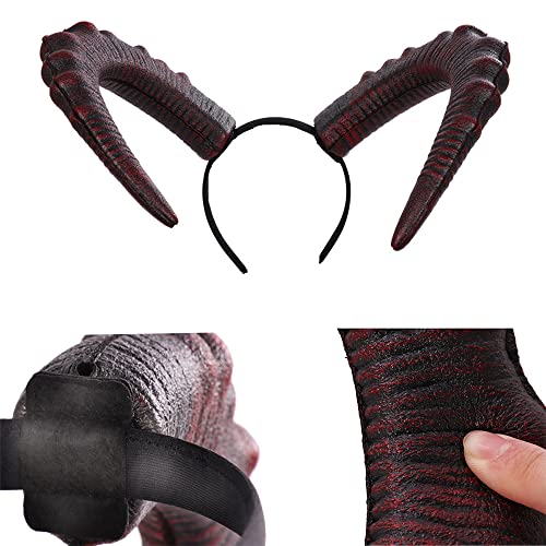 Tartarus Red Horned Headband - ACES WILDER