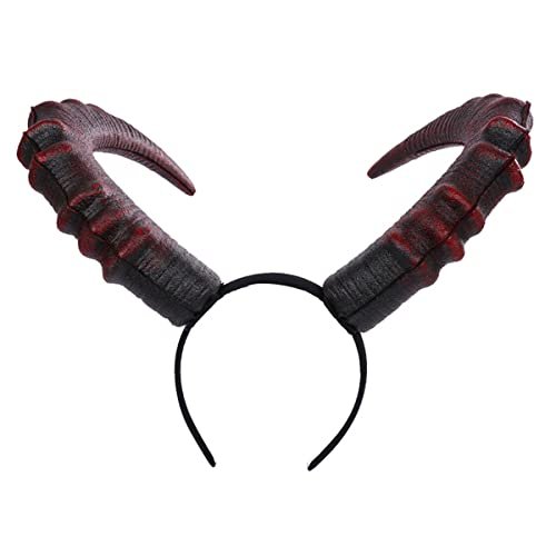 Tartarus Red Horned Headband - ACES WILDER