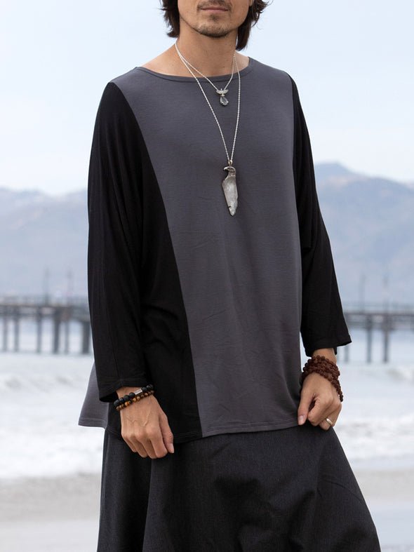 Teruhn Black and Gray Tunic Shirt - ACES WILDER