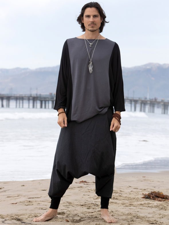 Teruhn Black and Gray Tunic Shirt - ACES WILDER