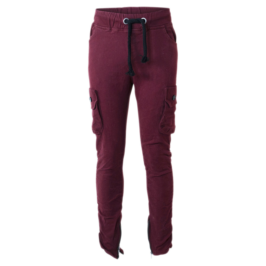 Travis Red Cargo Joggers - ACES WILDER